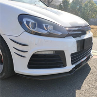 Vw Golf 6 MK6 R20 3Pcs Front Splitter Gloss Black