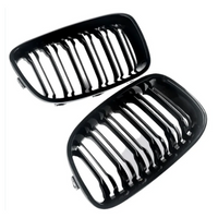 1 Series LCI Gloss Black Double Slat Front Grills F20 F21 (2015-2019)