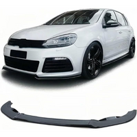 Vw Golf 6 MK6 R20 3Pcs Front Splitter Gloss Black