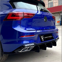 Vw Golf R Line Mk 8 Rear Blade Diffuser 2020-2024 Gloss Black