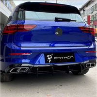 Vw Golf R Line Mk 8 Rear Blade Diffuser 2020-2024 Gloss Black